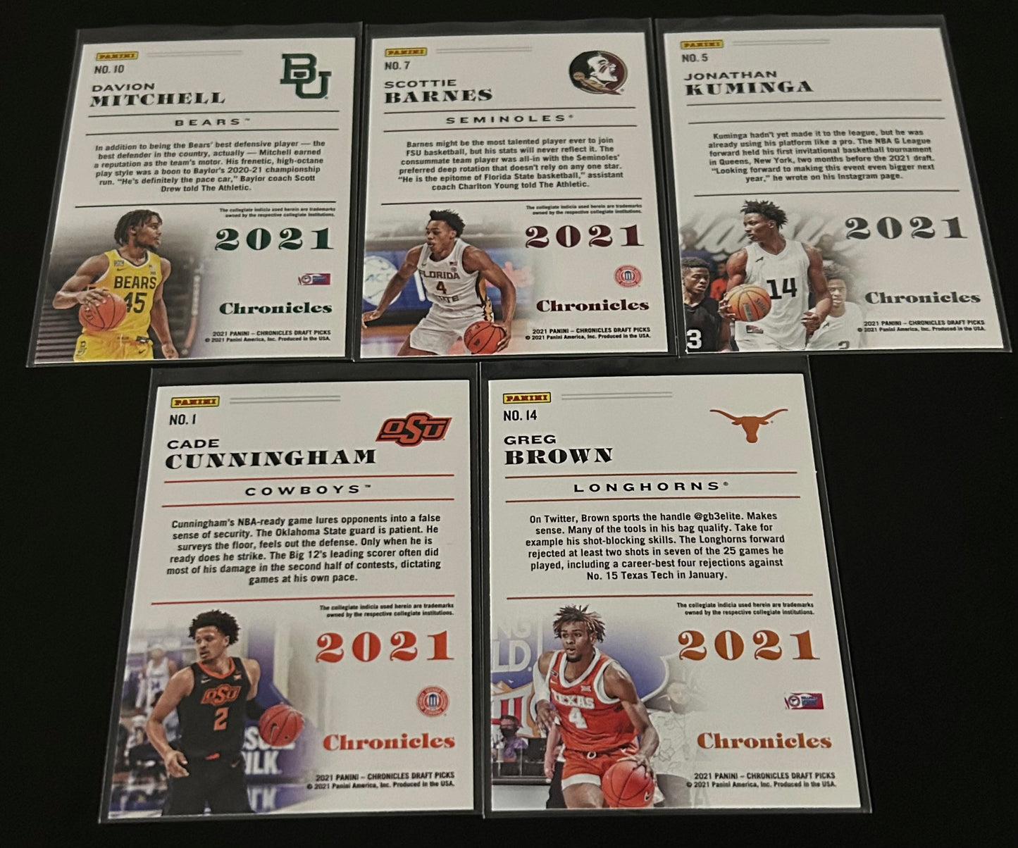 2021 Panini Chronicles Draft picks 5 Rookie Card lot #3