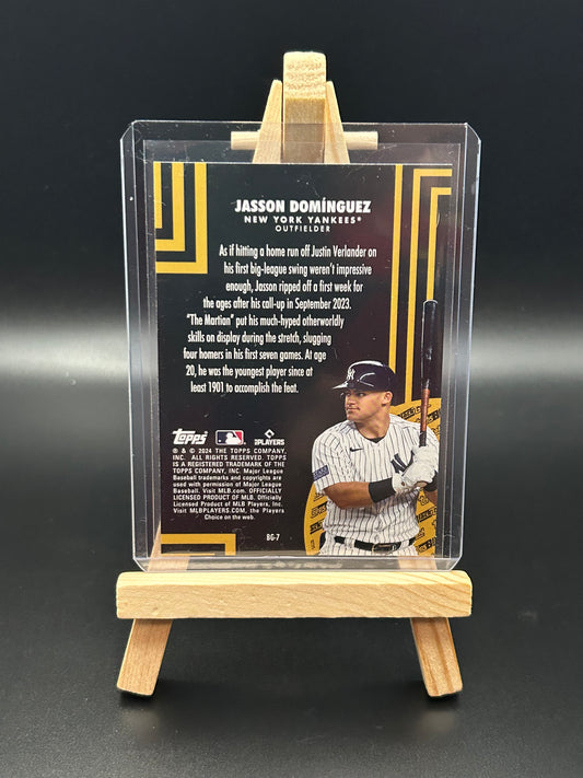 2024 Topps Black and Gold Jasson Dominguez RC and Pin