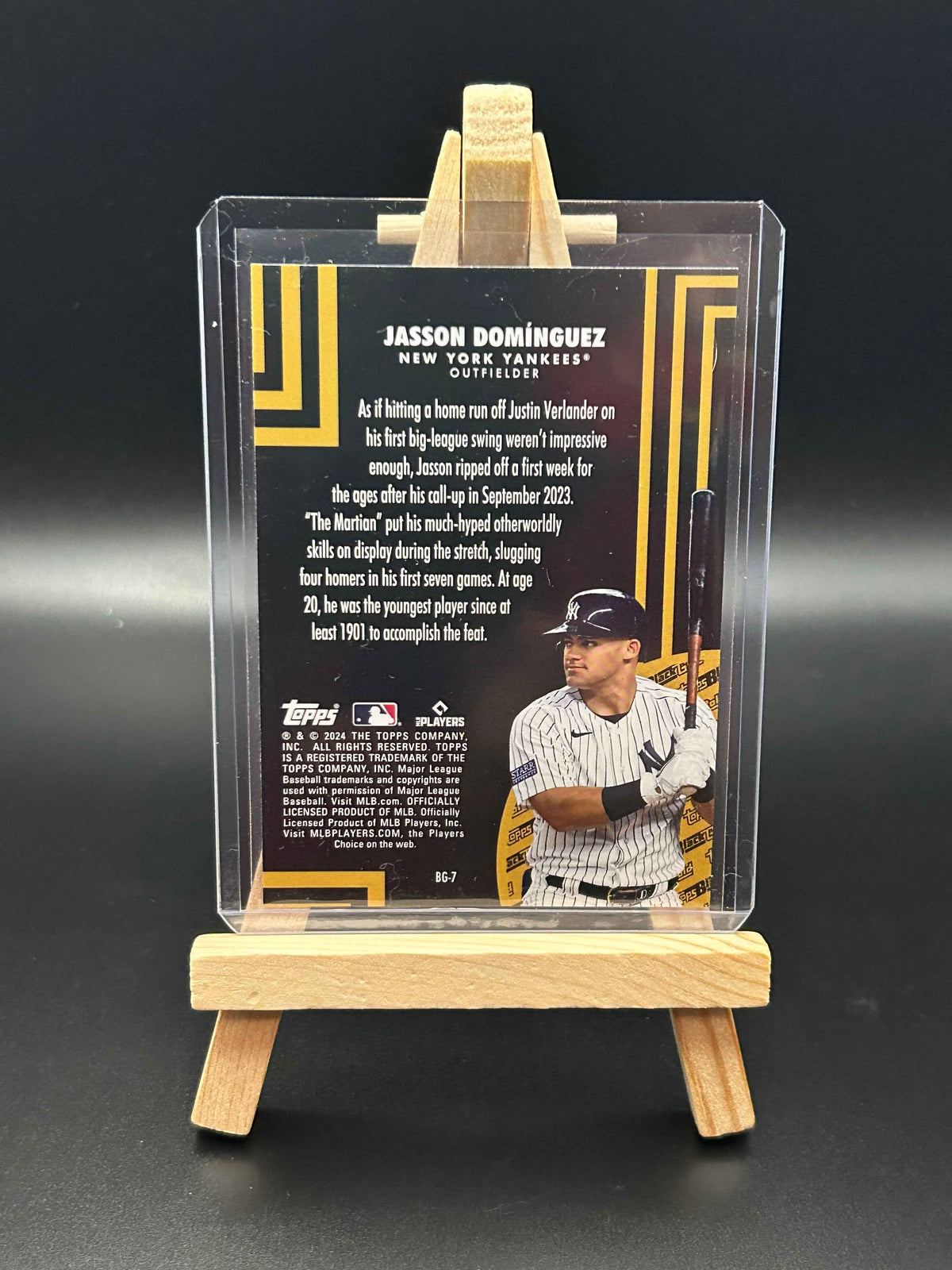 2024 Topps Black and Gold Jasson Dominguez RC and Pin