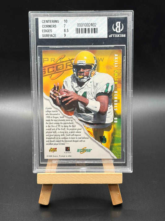 2001 Score Originals – 1999 Score Rookie Preview #44 Akili Smith Autograph Graded BGS 7.5