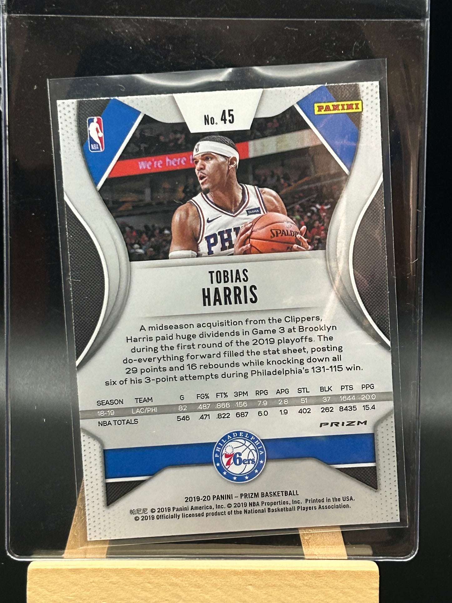2019-2020 Panini Prizm Detroit Pistons Tobias Harris Hyper Prizm Parallel Card
