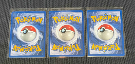 Poliwag - Base Set (BS) Common 3 card lot LP (Read Description)