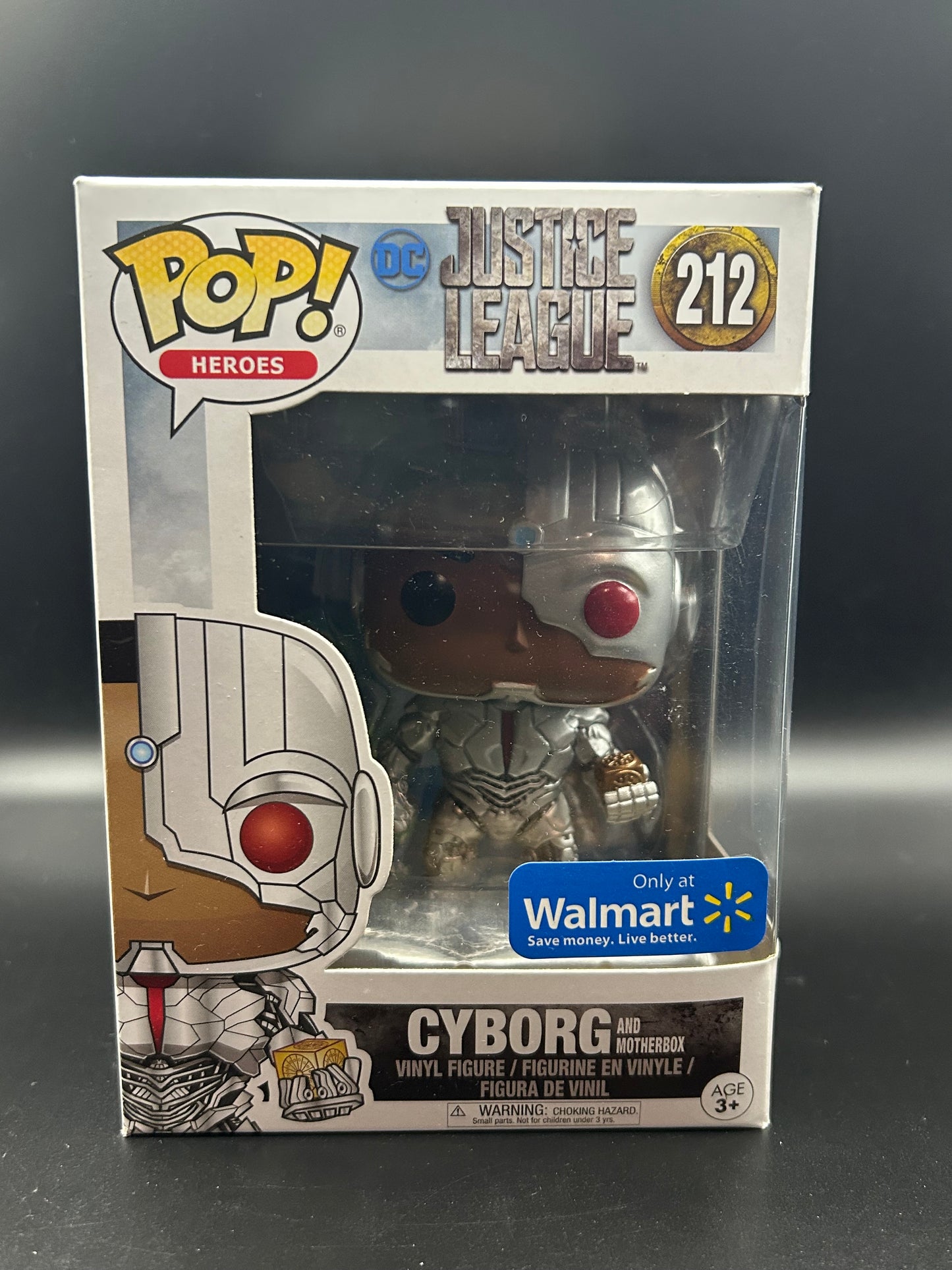 Funko Pop DC Justice League Cyborg with motherbox Walmart exclusive