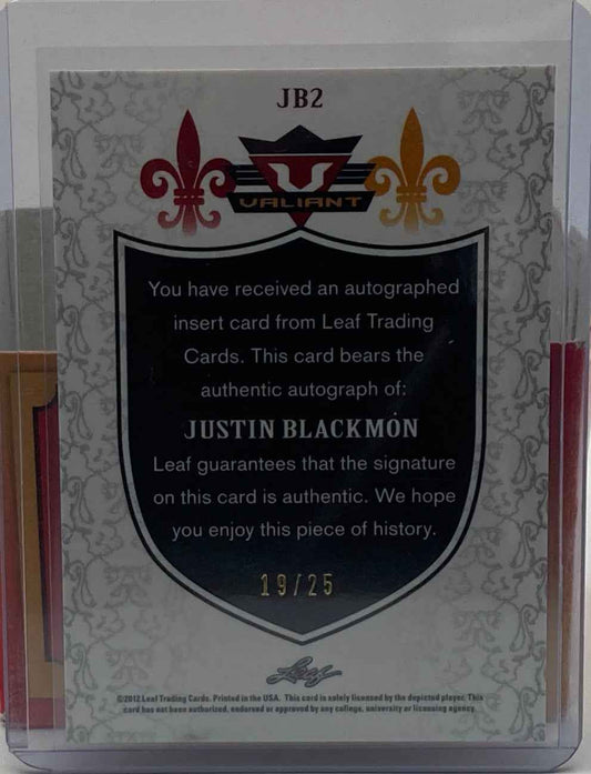 2012 Leaf Justin Blackmon Rookie Card – Signed & Numbered