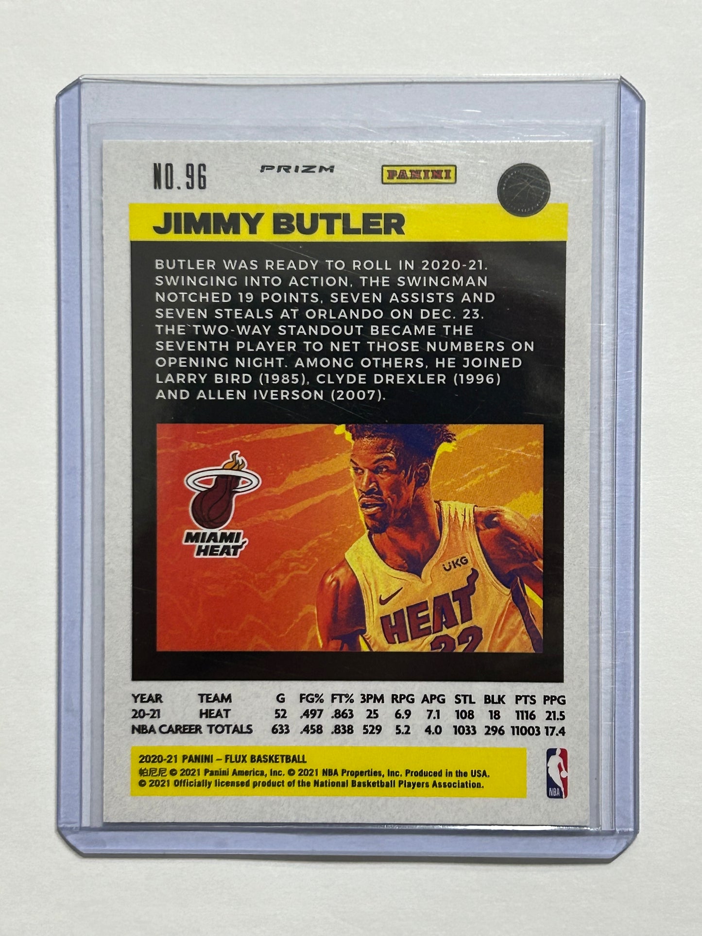 2020-2021 Panini - Flux Basketball Lazer Prizm Jimmy butler