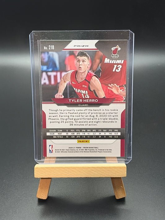 2020-2021 Prizm Basketball Tyler Herro Cracked Ice Orange Parallel