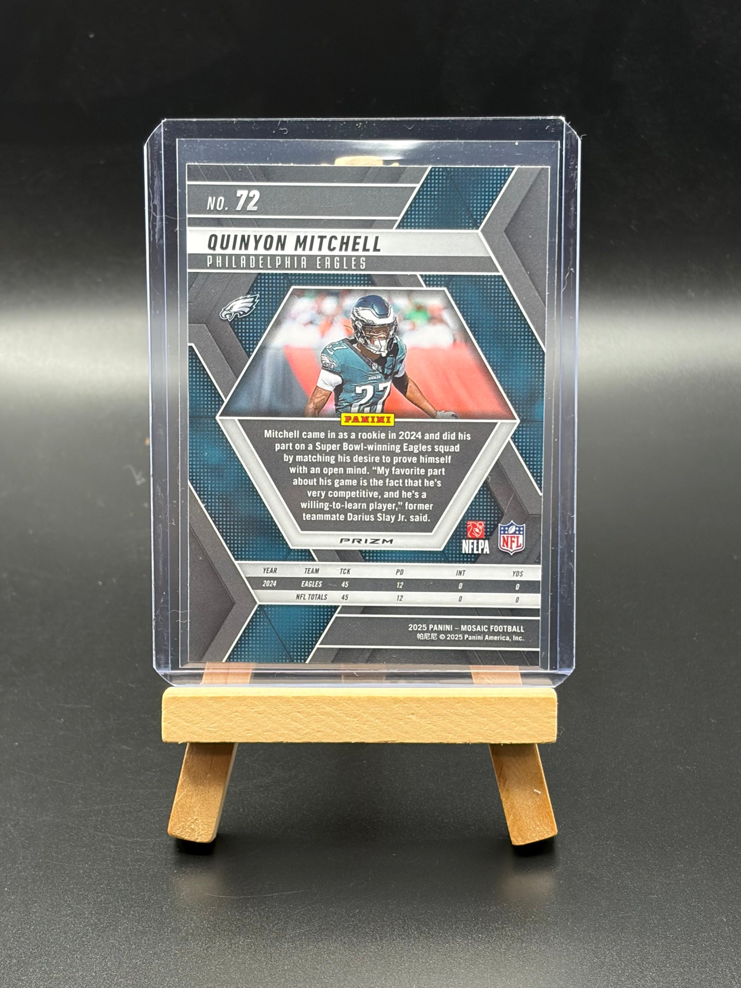 2025 Panini Mosaic Quinyon Mitchell Mosaic Parallel