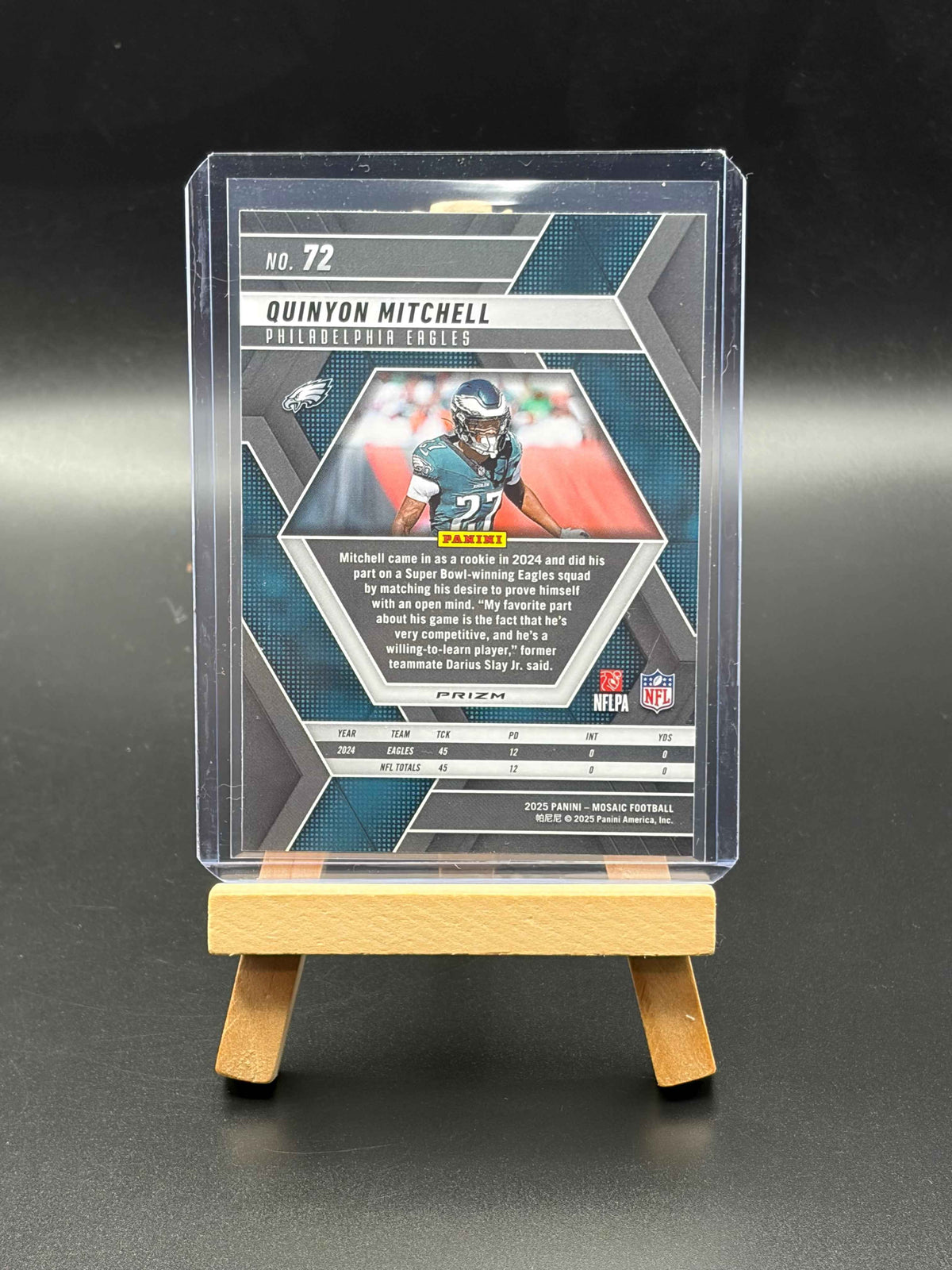2025 Panini Mosaic Quinyon Mitchell Mosaic Parallel