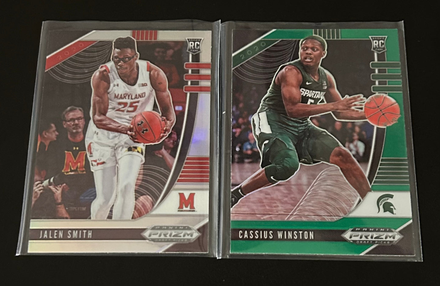 2020 Panini - Prizm Draft Picks 2 card parallel lot.