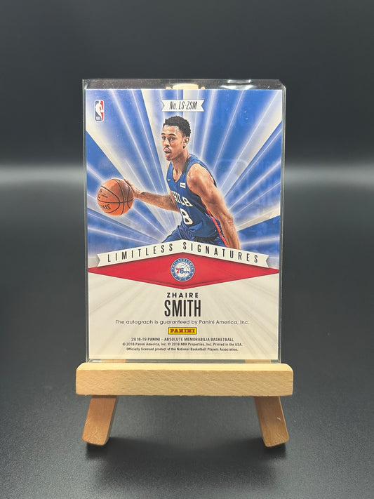 Zhaire Smith Panini Autograph And Numbered /99