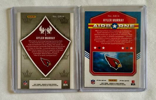 2021 Kyler Murray Crusade Silver Prizm and Airborne Red Scope Prizm