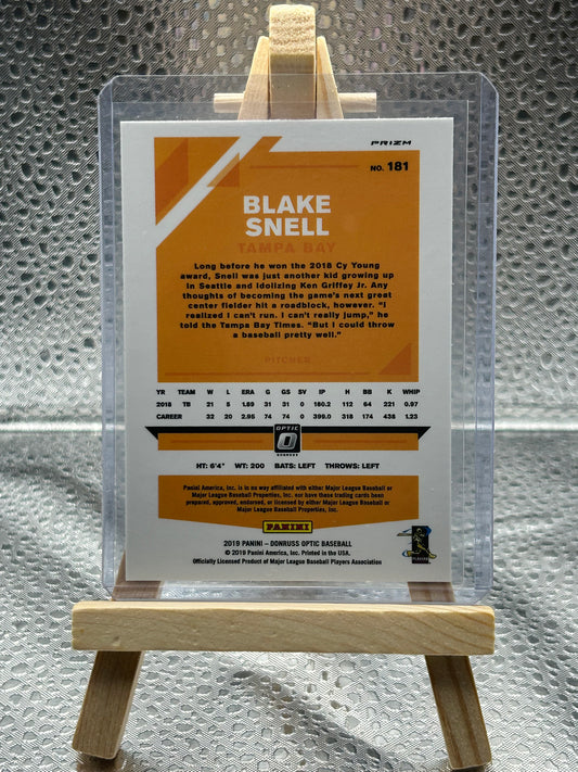 2019 Chronicles Donruss Optic Baseball Blake Snell Pink Parallel