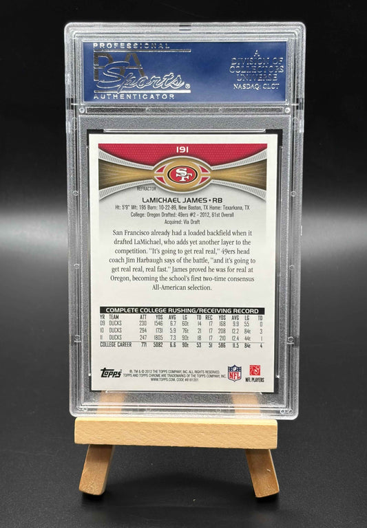 2012 Topps Chrome Parallel LaMicheal James RC PSA Cetified Autograph