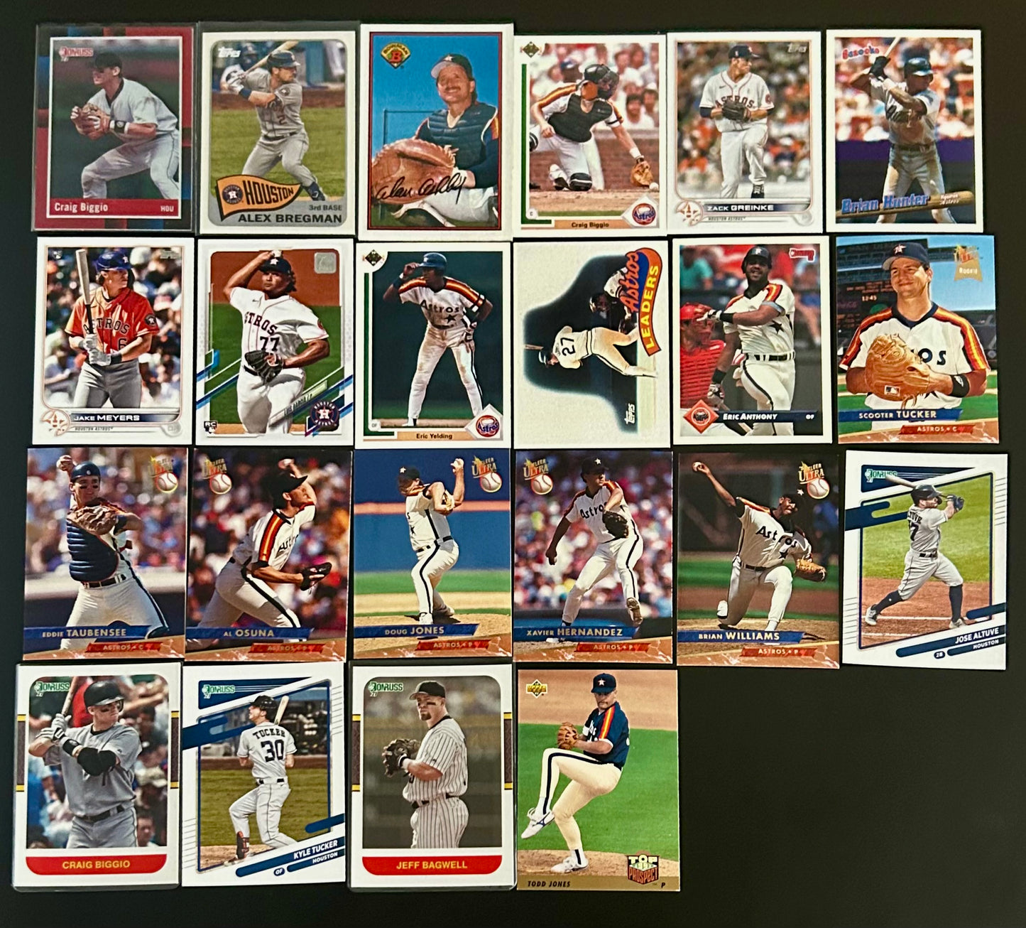 Houston Astros $3.50 22 Card lot