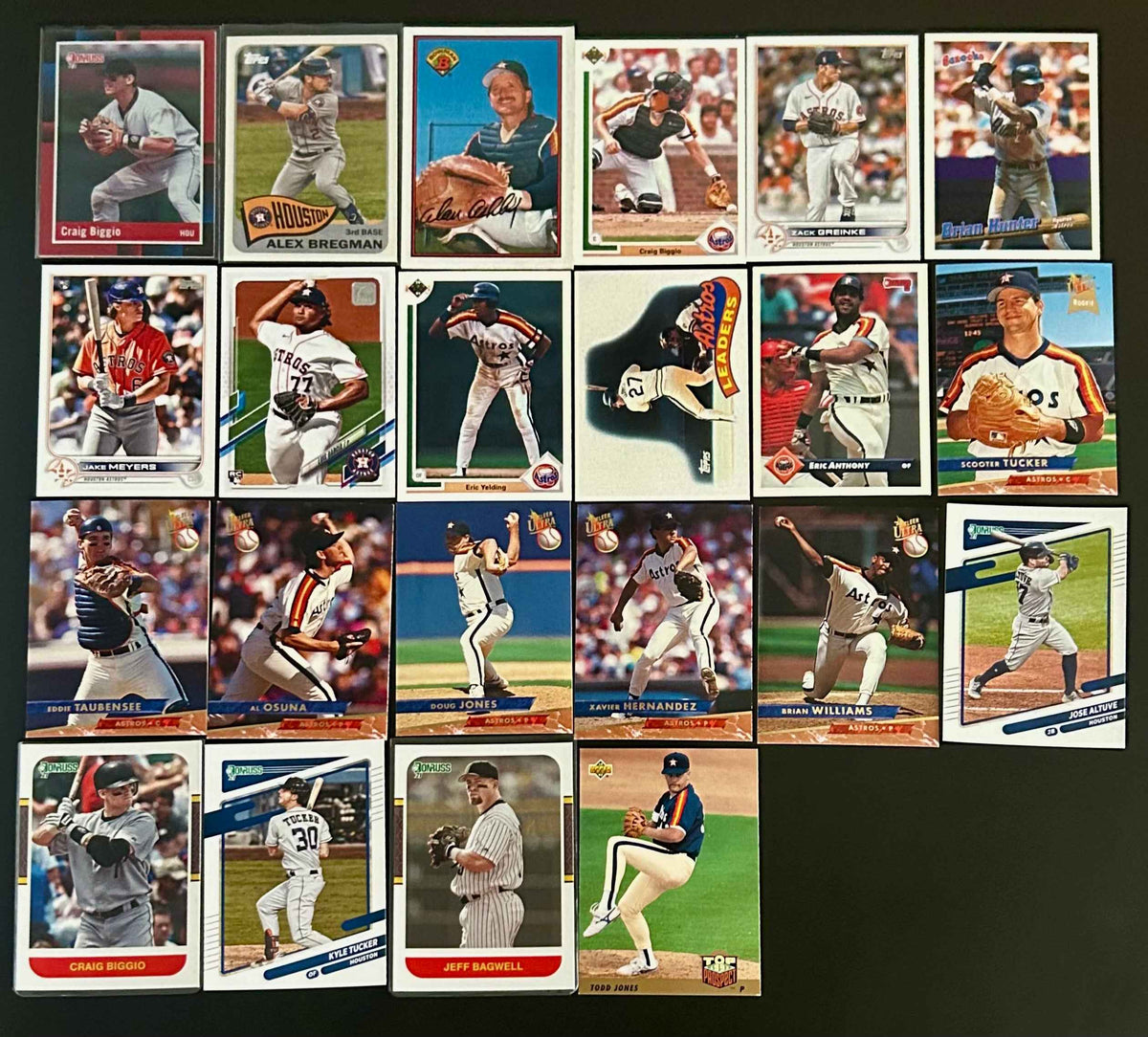 Houston Astros $3.50 22 Card lot