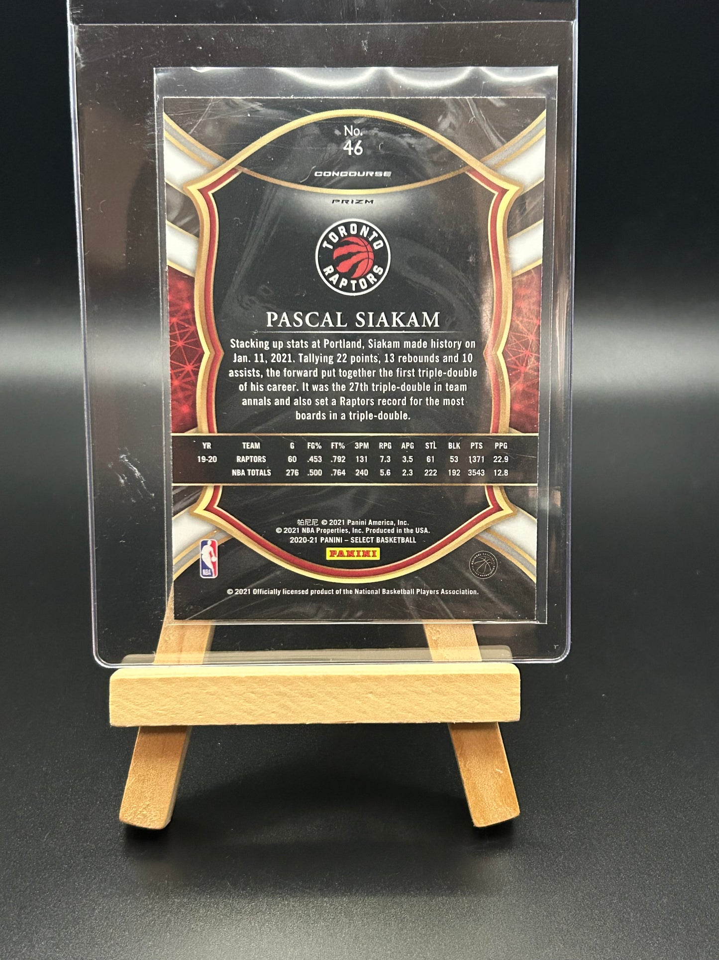 2020 Panini Select Red White Orange Flash Pascal Siakam