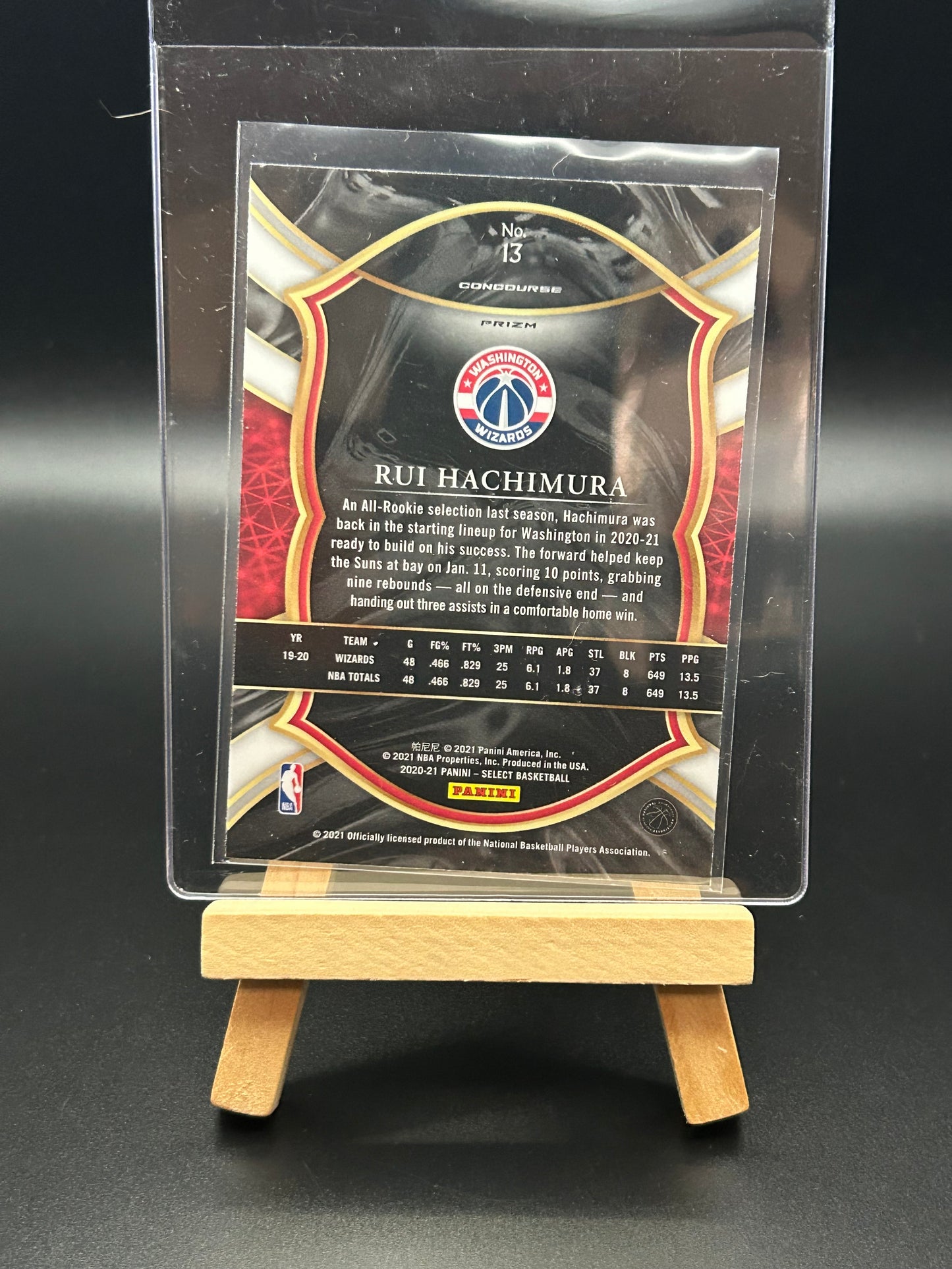2020 Panini Select Red White Orange Flash Rui Hachimura
