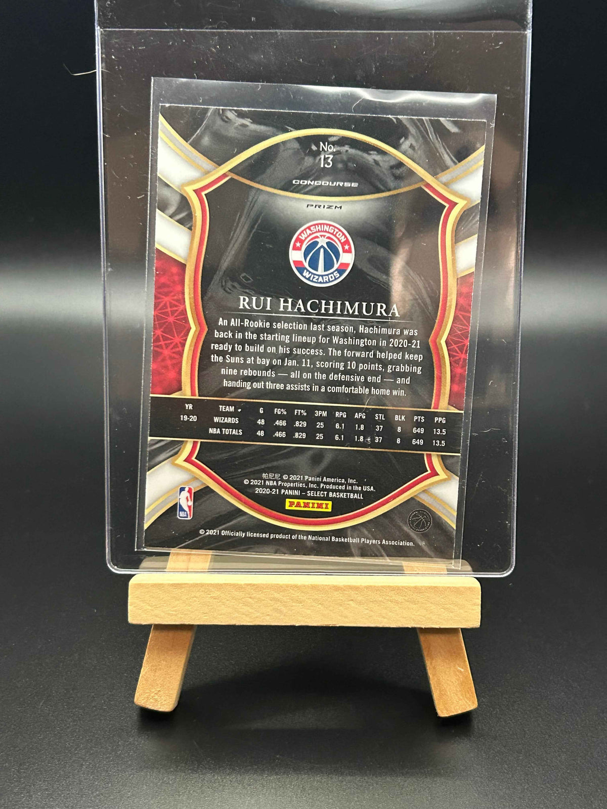 2020 Panini Select Red White Orange Flash Rui Hachimura