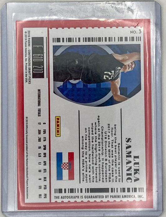 2019 Luka Samanic Autographed Rookie Card