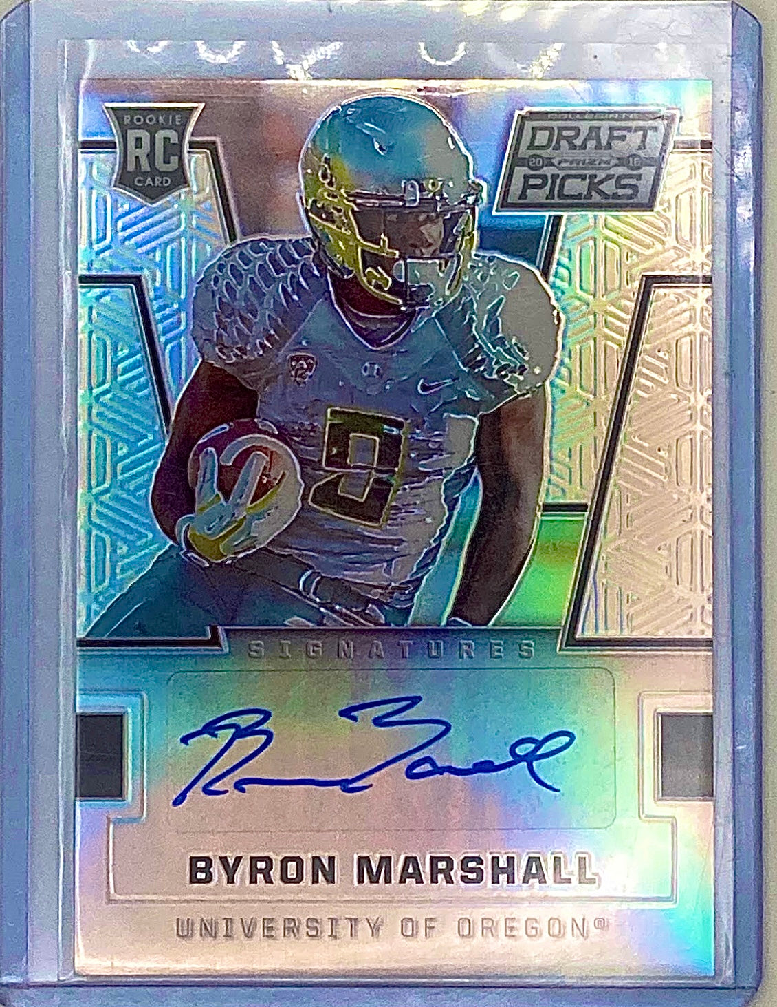 2016 Oregon Ducks Byron Marshal Signed Card