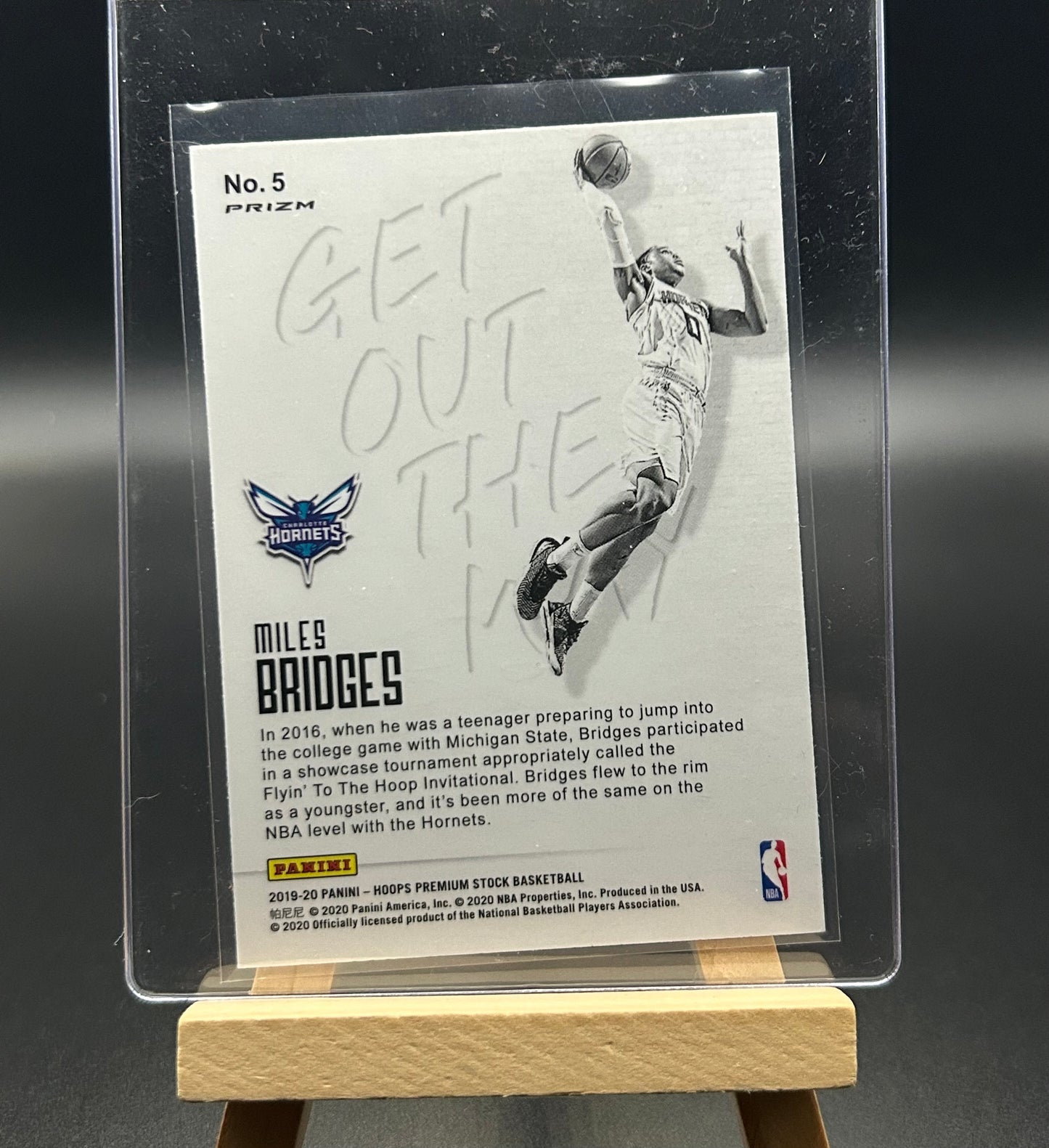 2019-2020 Hoops Premium Stock Miles Bridges Get out the way holo