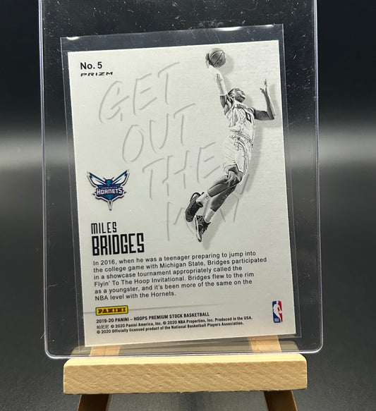 2019-2020 Hoops Premium Stock Miles Bridges Get out the way holo