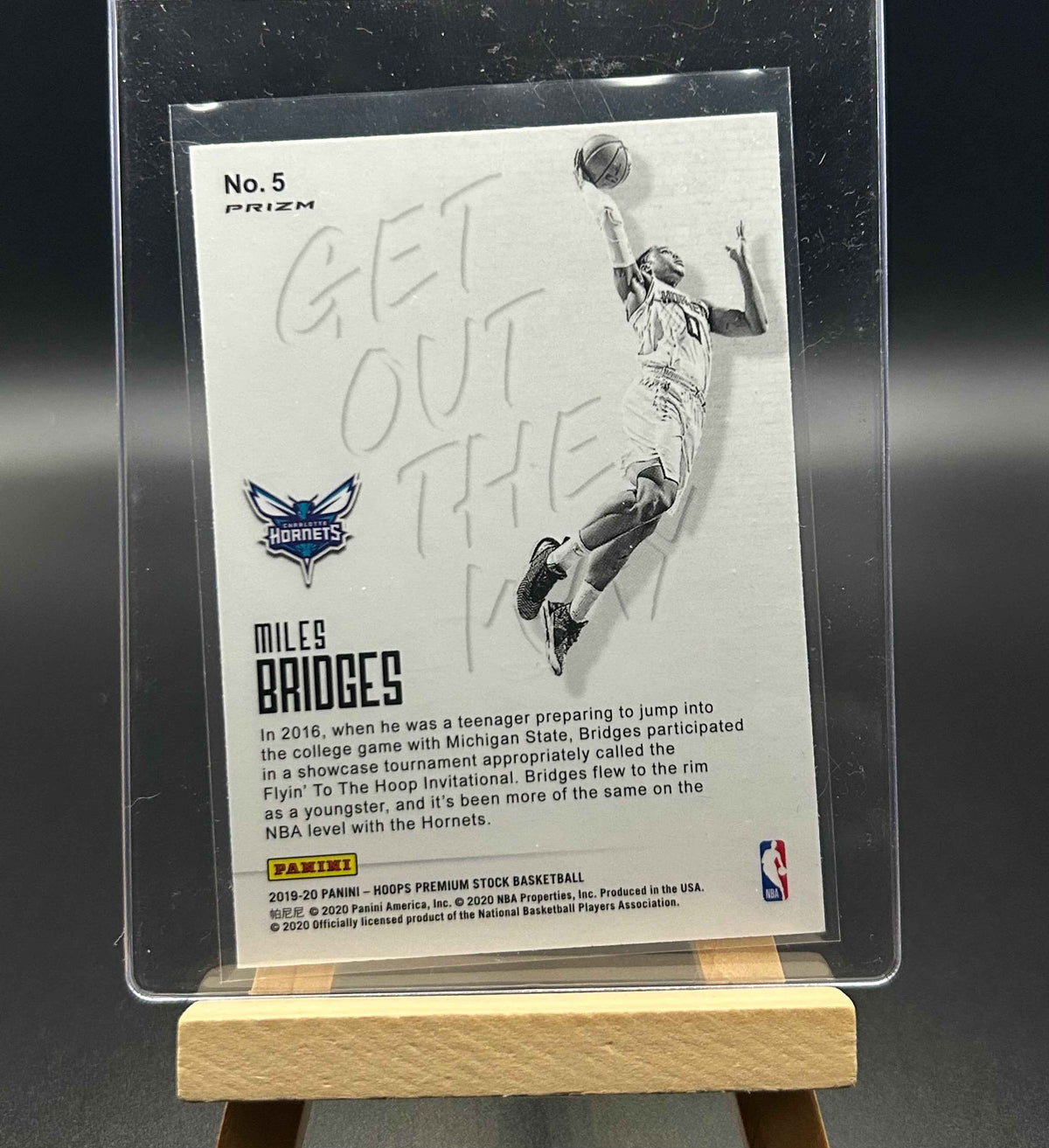 2019-2020 Hoops Premium Stock Miles Bridges Get out the way holo