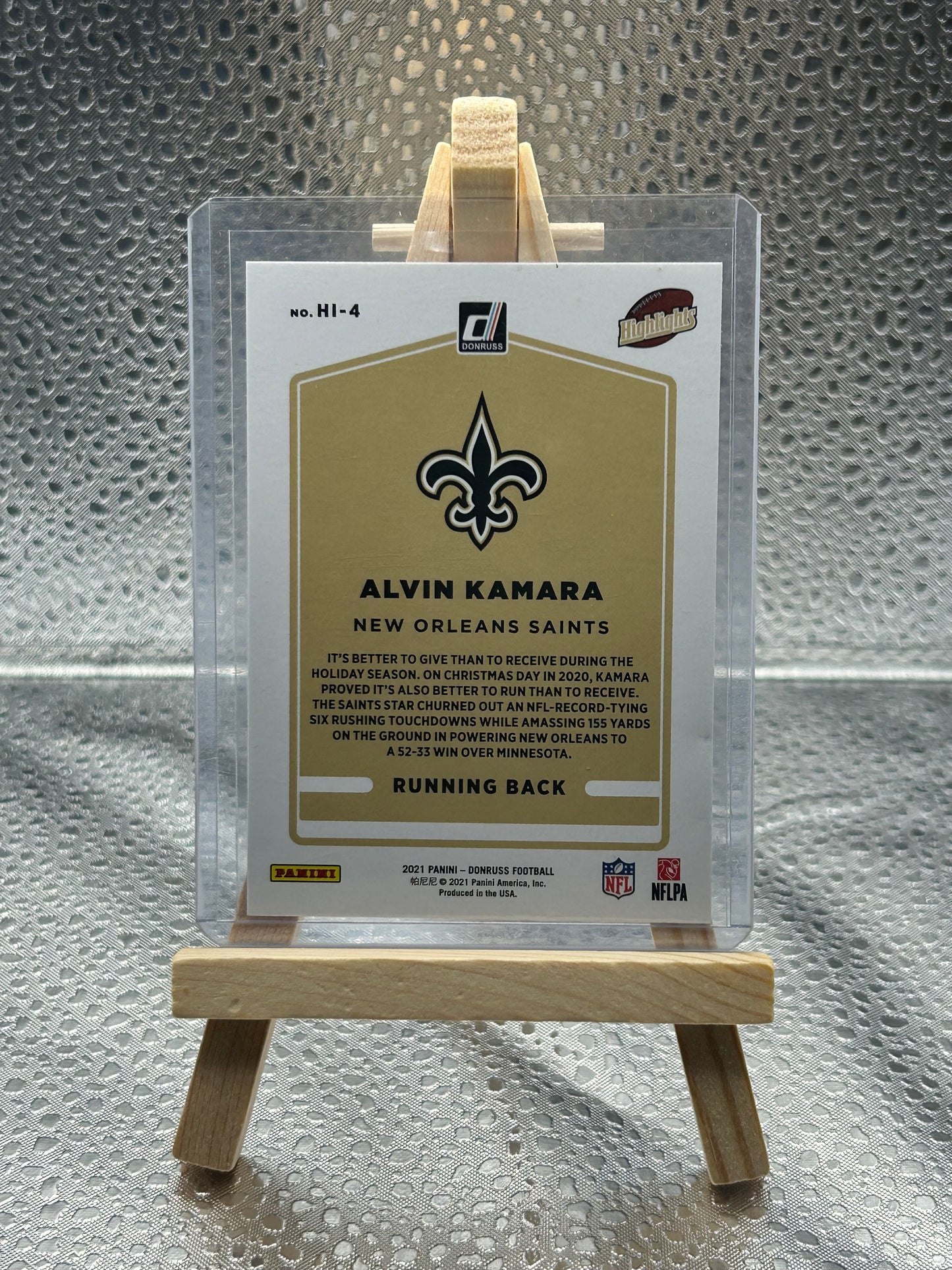2021 Panini Donruss Football Highlights Alvin Kamara