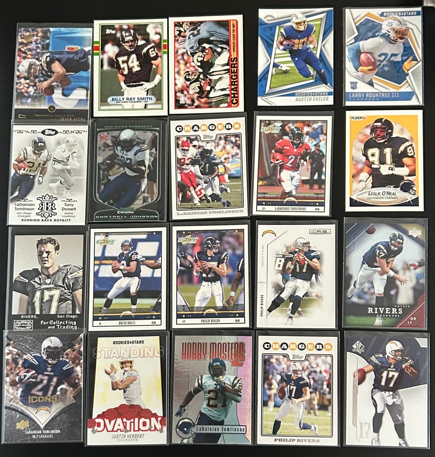 NFL Los Angeles Chargers 20 Card lot #3
