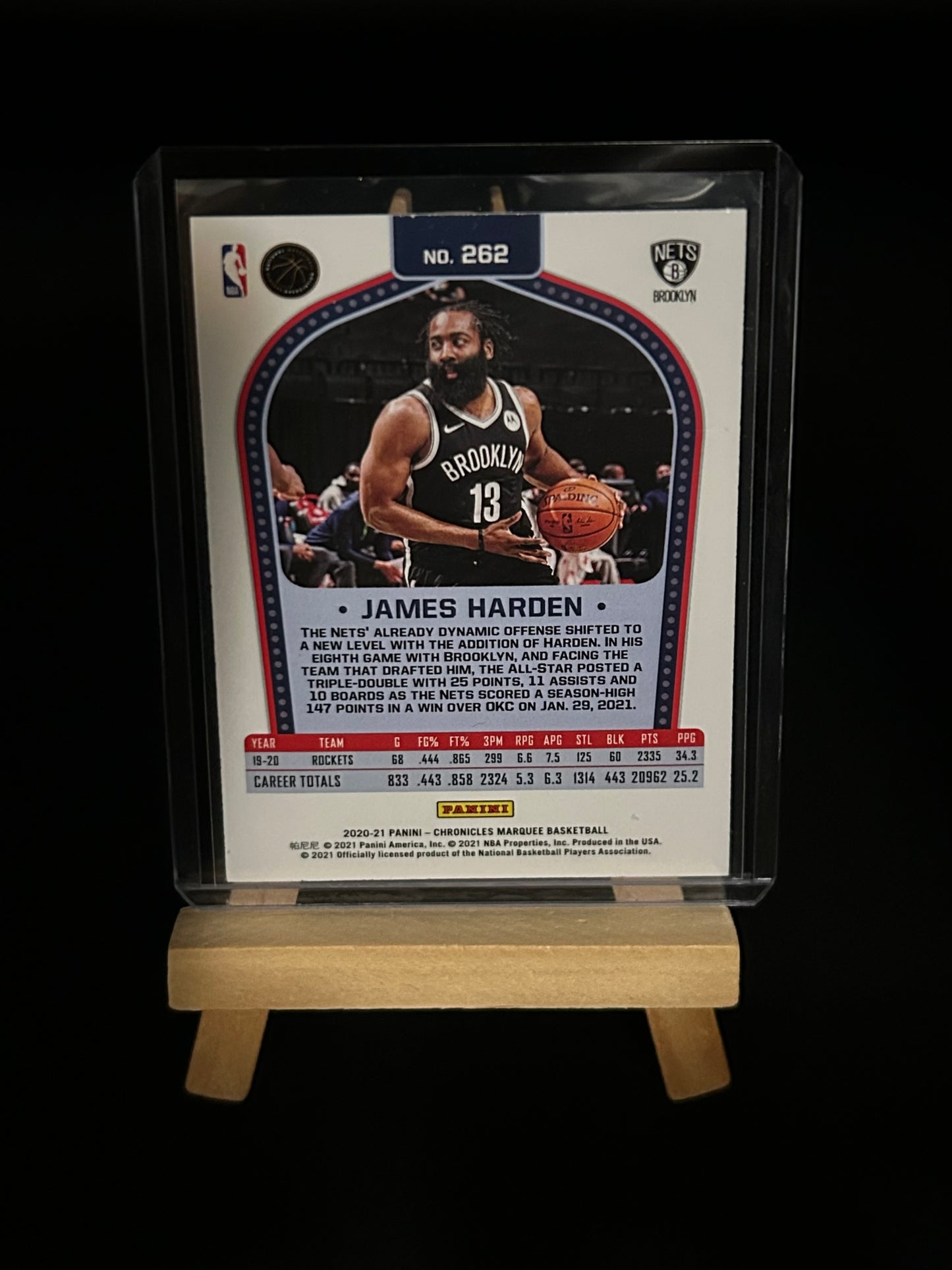 2020-2021 Chronicles Marquee Basketball James Harden Green Parallel