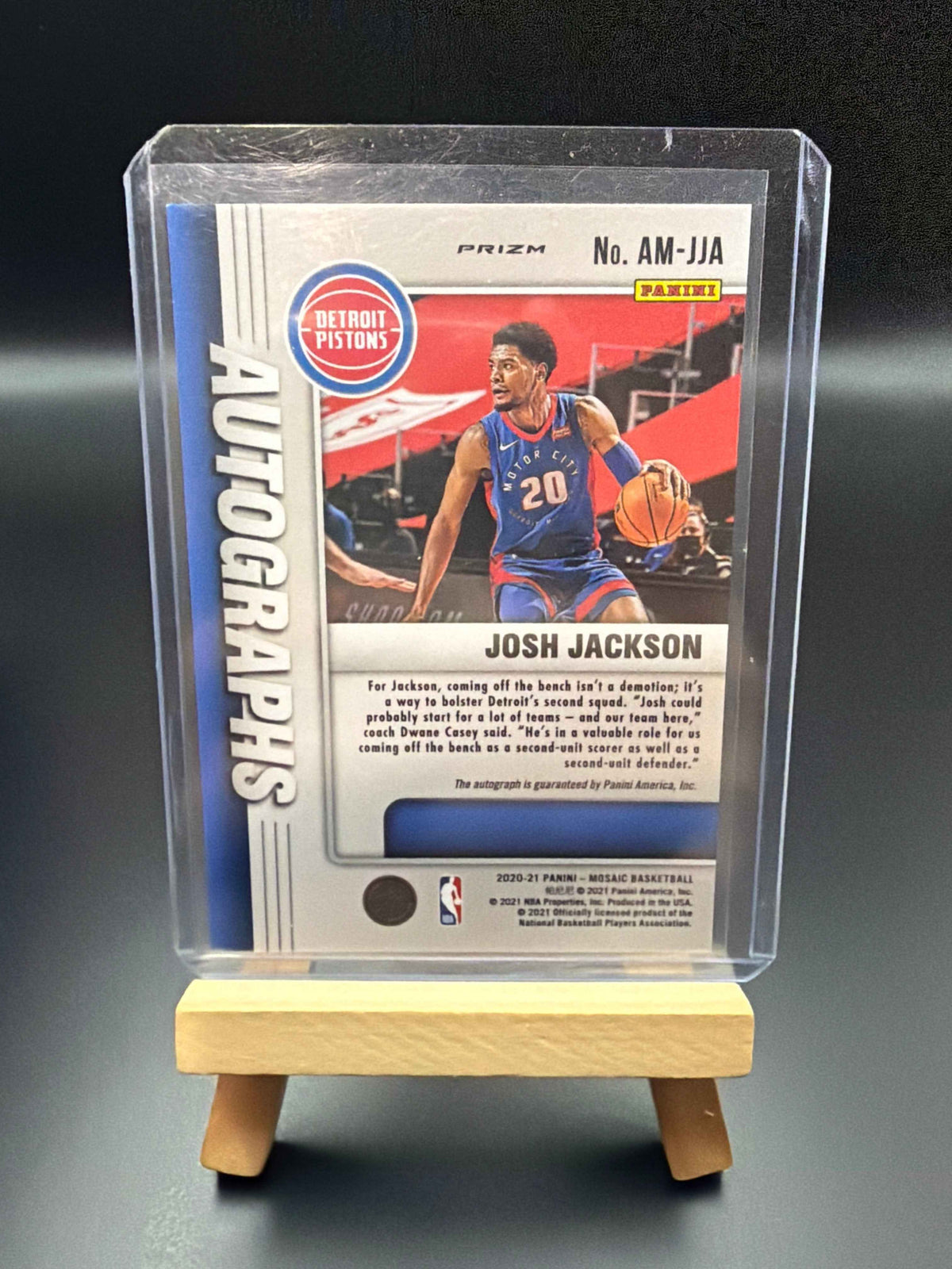2020-2021 Josh Jackson Autographed Card