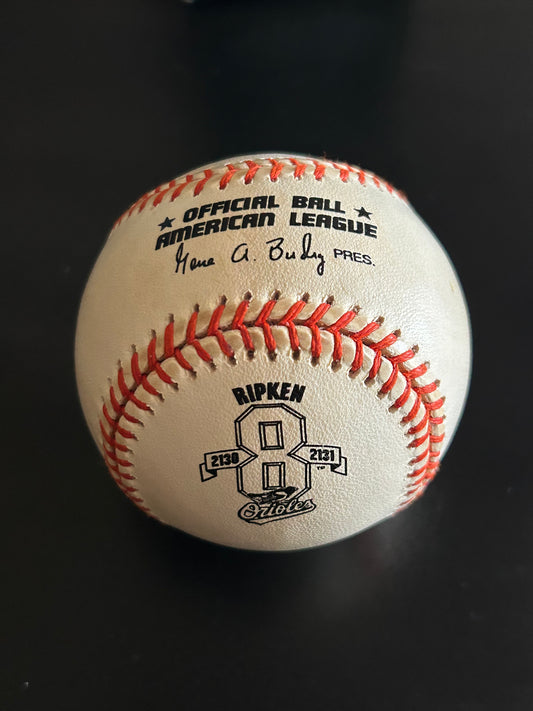 Cal Ripken Jr. Rawlings AL Baseball #8 – 2130-2131