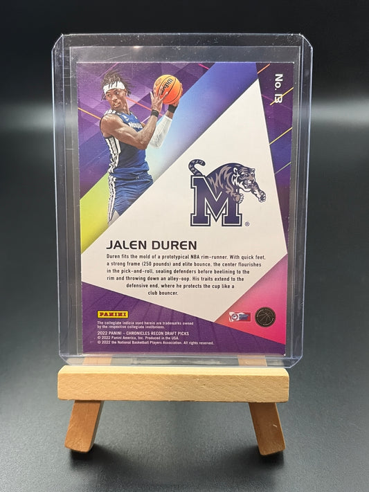 2022 Panini Chronicles Recon Draft Picks Jalen Duren.