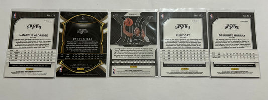 San Antonio Spurs 5 Card Parallel Basketball Lot #3