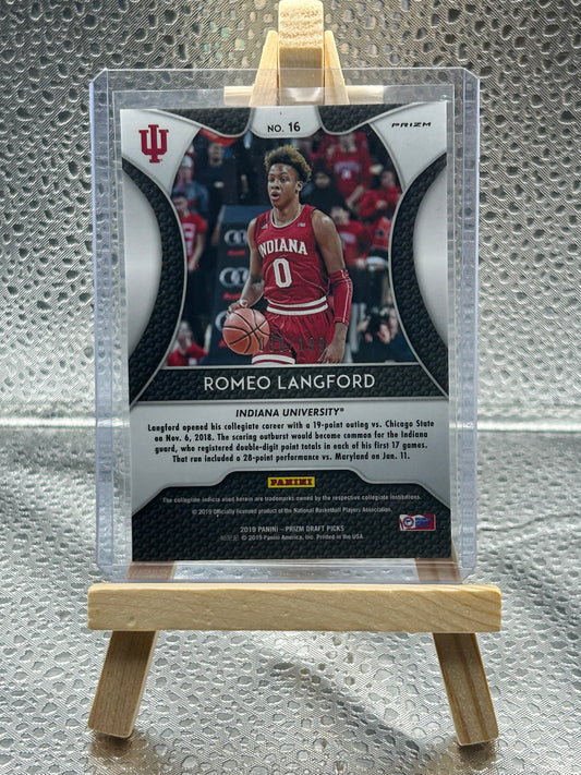 2019 Romeo Langford Numbered Purple and Green Prizm Panini Draft Picks Parallel Card