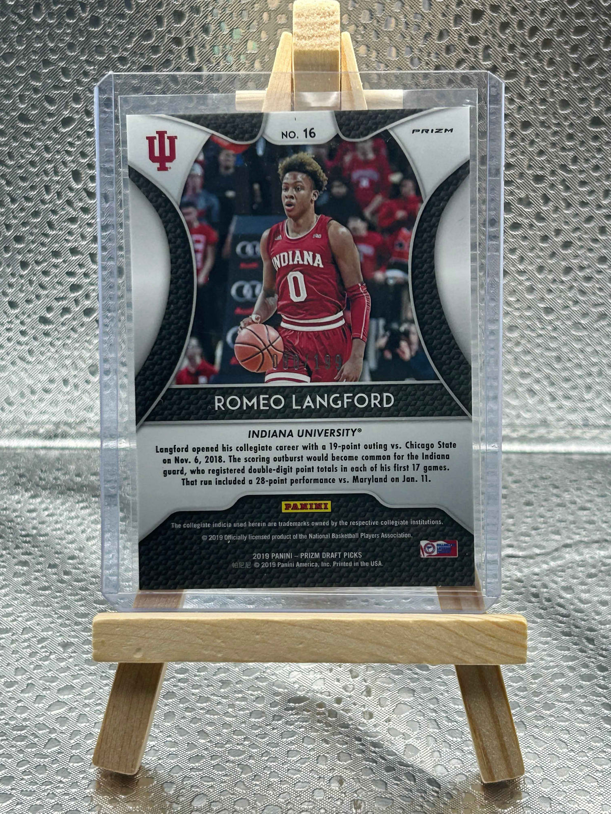 2019 Romeo Langford Numbered Purple and Green Prizm Panini Draft Picks Parallel Card