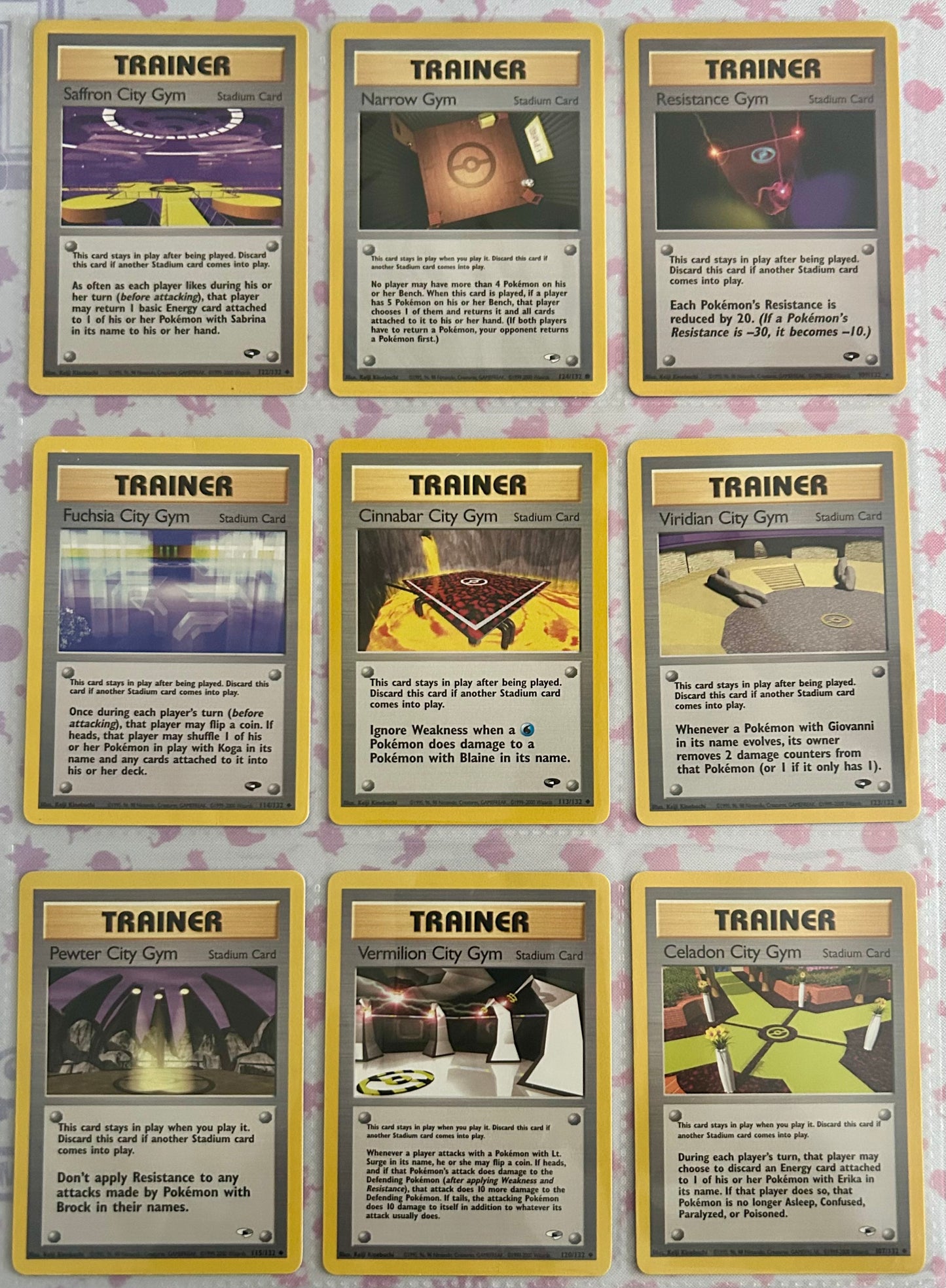 9 Pokémon Card Gym Lot From Gym Challenge and Gym Heros