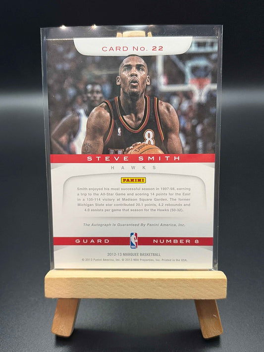 2012-13 Panini Marquee Basketball – Steve Smith Signed Card (Atlanta Hawks)