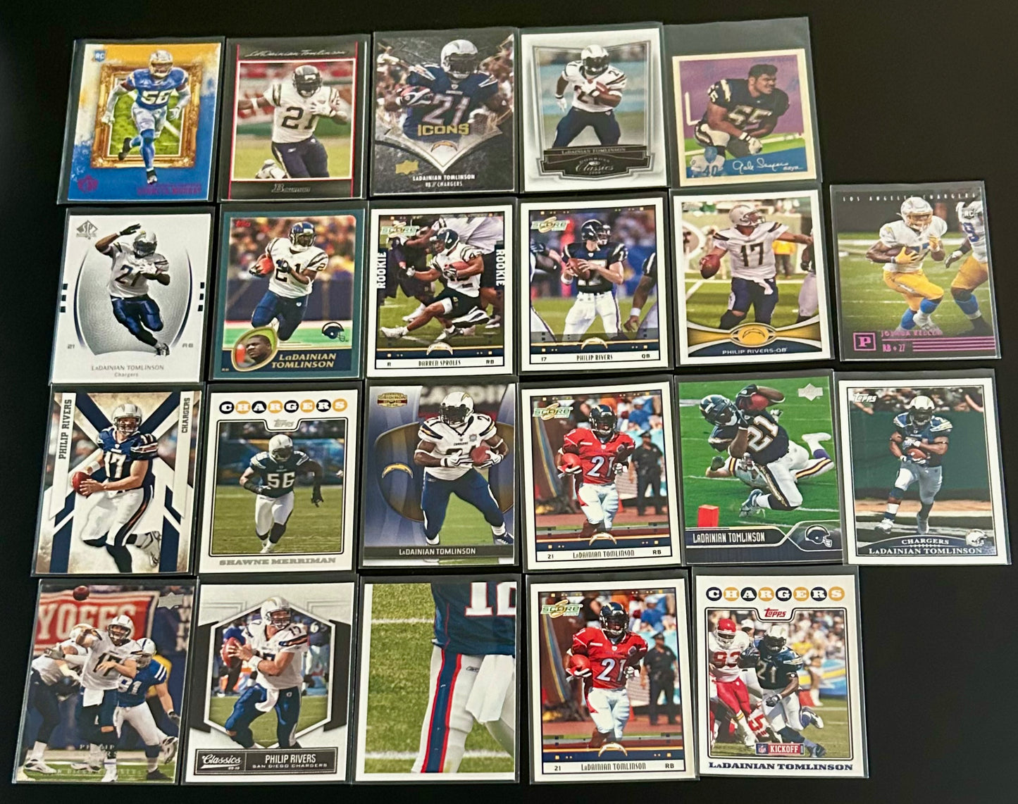 NFL Los Angeles Chargers 20 Card lot #5
