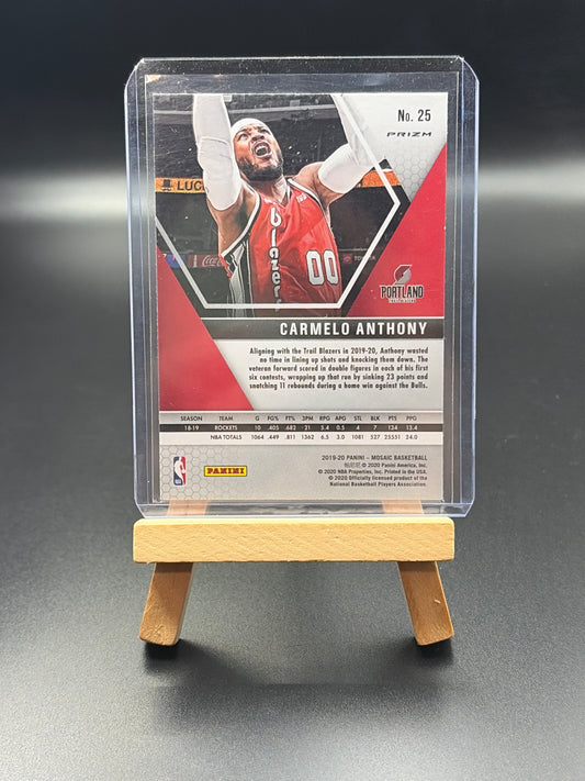 2019-2020 Panini -Mosaic Basketball Carmelo Anthony Pink Parallel