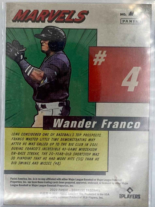 2022 Donruss Optic Wander Franco Vector Marvels Rookie Card – Tampa Bay Rays #34