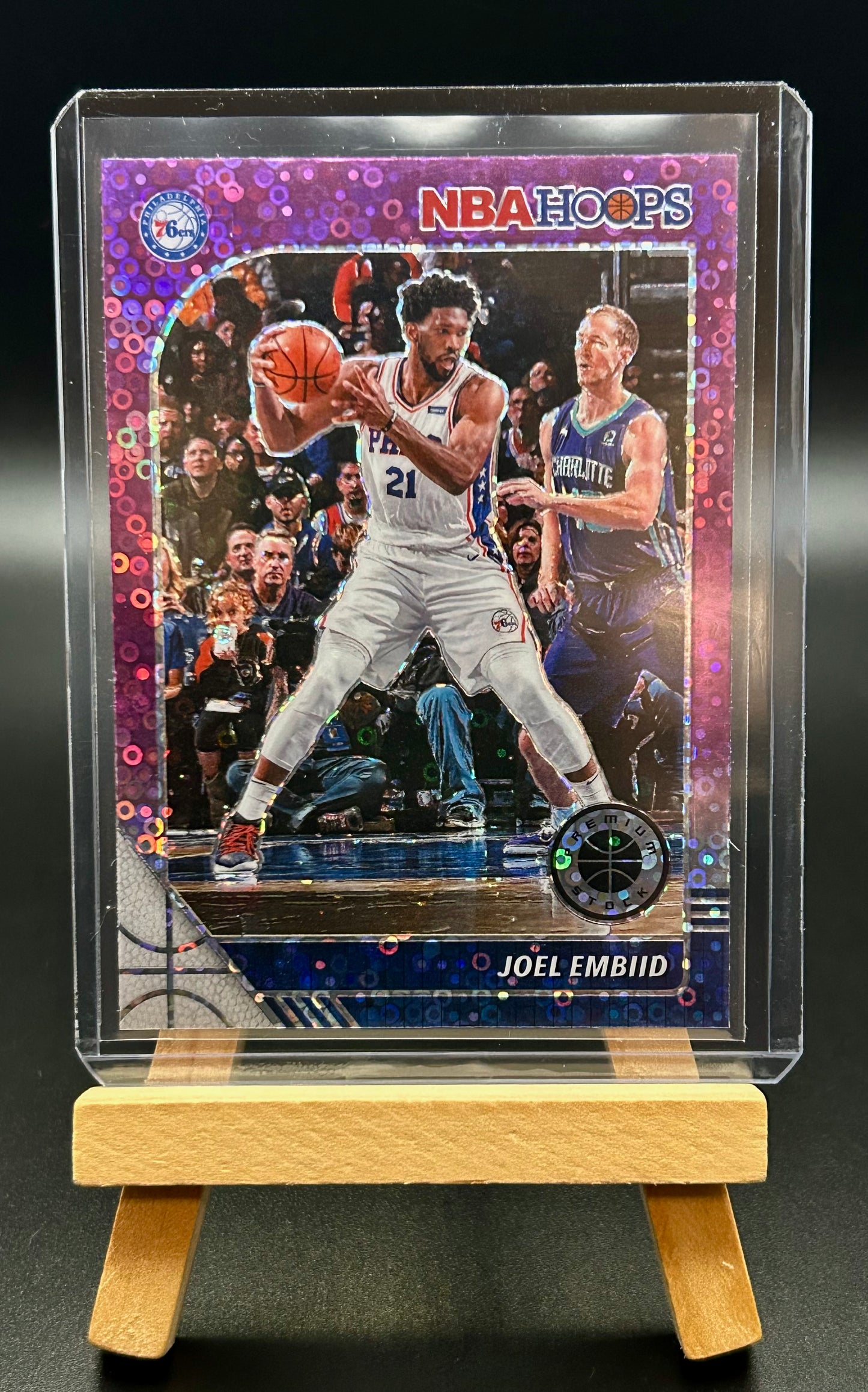 2019-20 Panini NBA Hoops Premium Stock Purple Disco Joel Embid