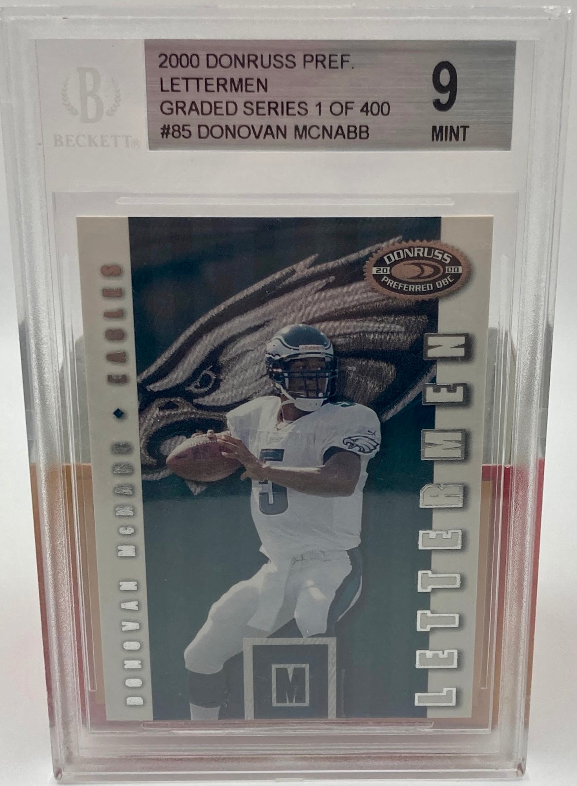 Donavan Mcnabb Beckett Graded 9 and Numbered out of 1000.