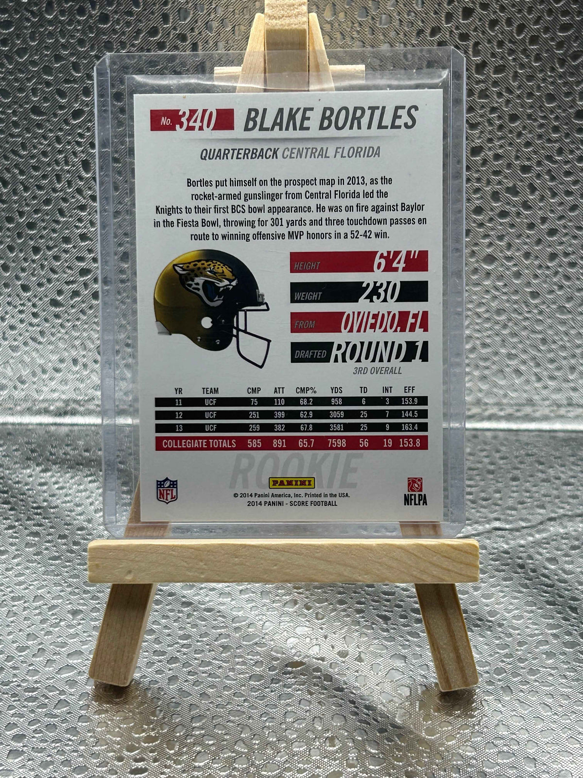 2014 Panini Score Football Blake Bortles Rookie Card