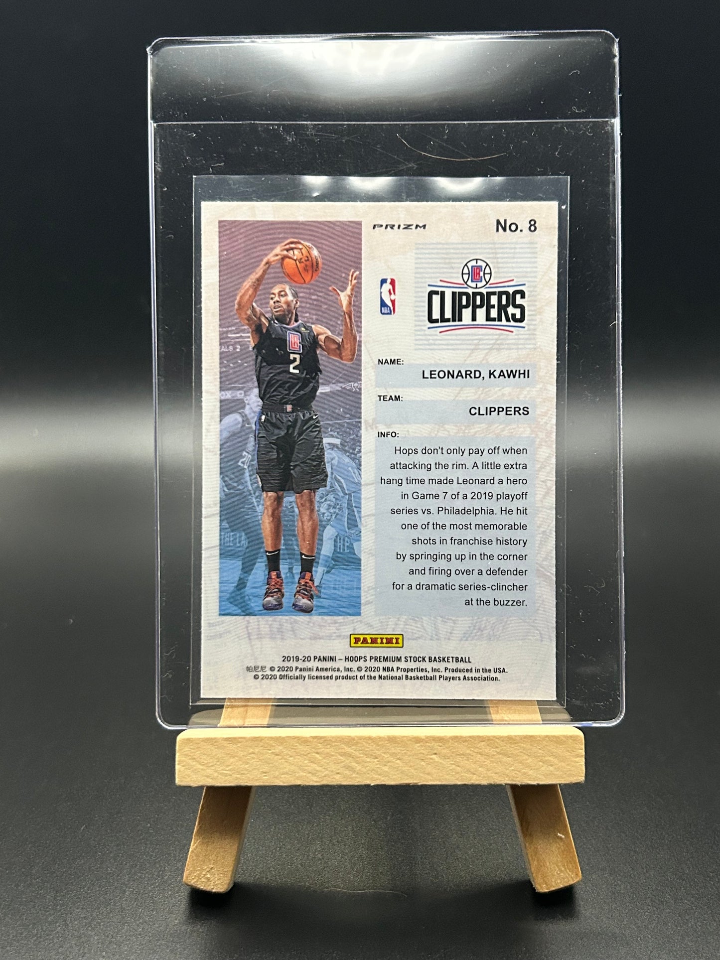 2019-2020 Hoops Premium Stock Kawhi Leonard Frequent Flyers Purple.