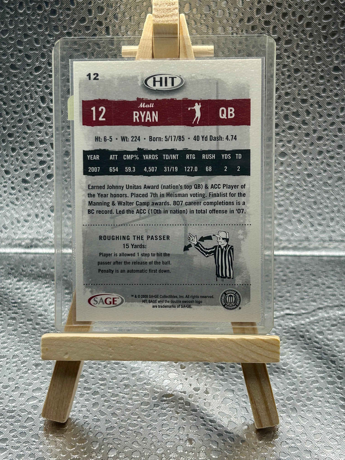 2008 Sage Hit Matt Ryan