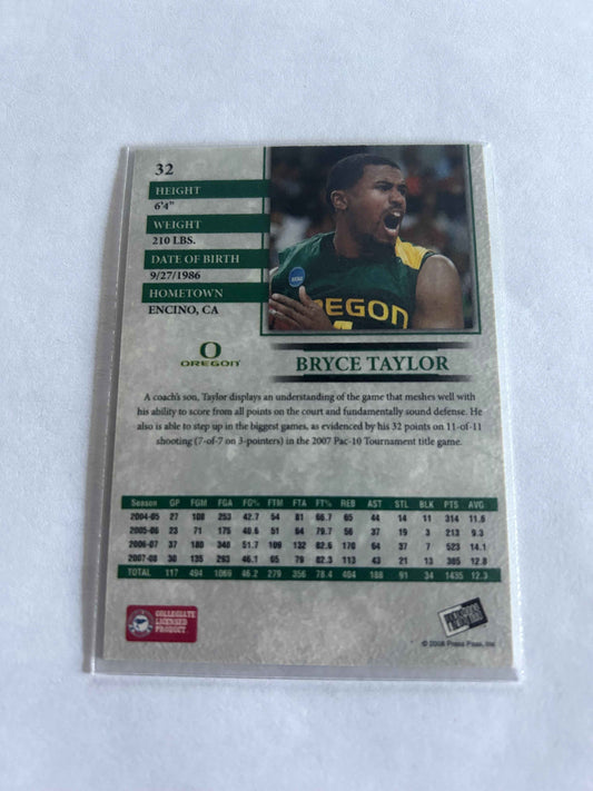 2008 Press Pass Bryce Taylor #/100