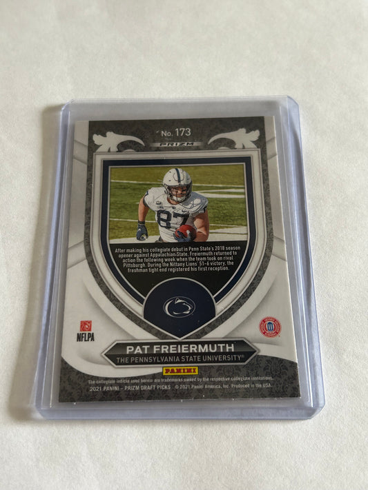 2021 Panini Prizm Draft Picks Purple Parallel Pat Freiermuth Rookie Card