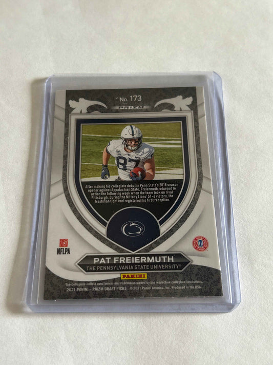 2021 Panini Prizm Draft Picks Purple Parallel Pat Freiermuth Rookie Card