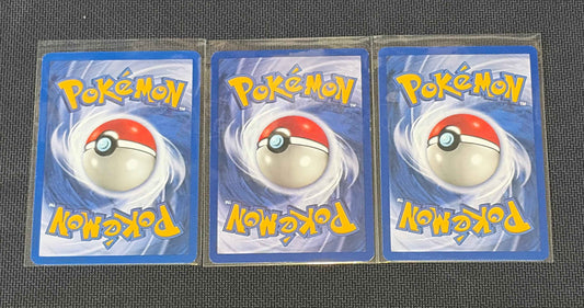 Gastly- Base Set (BS) Common 3 card lot LP(Read Description)